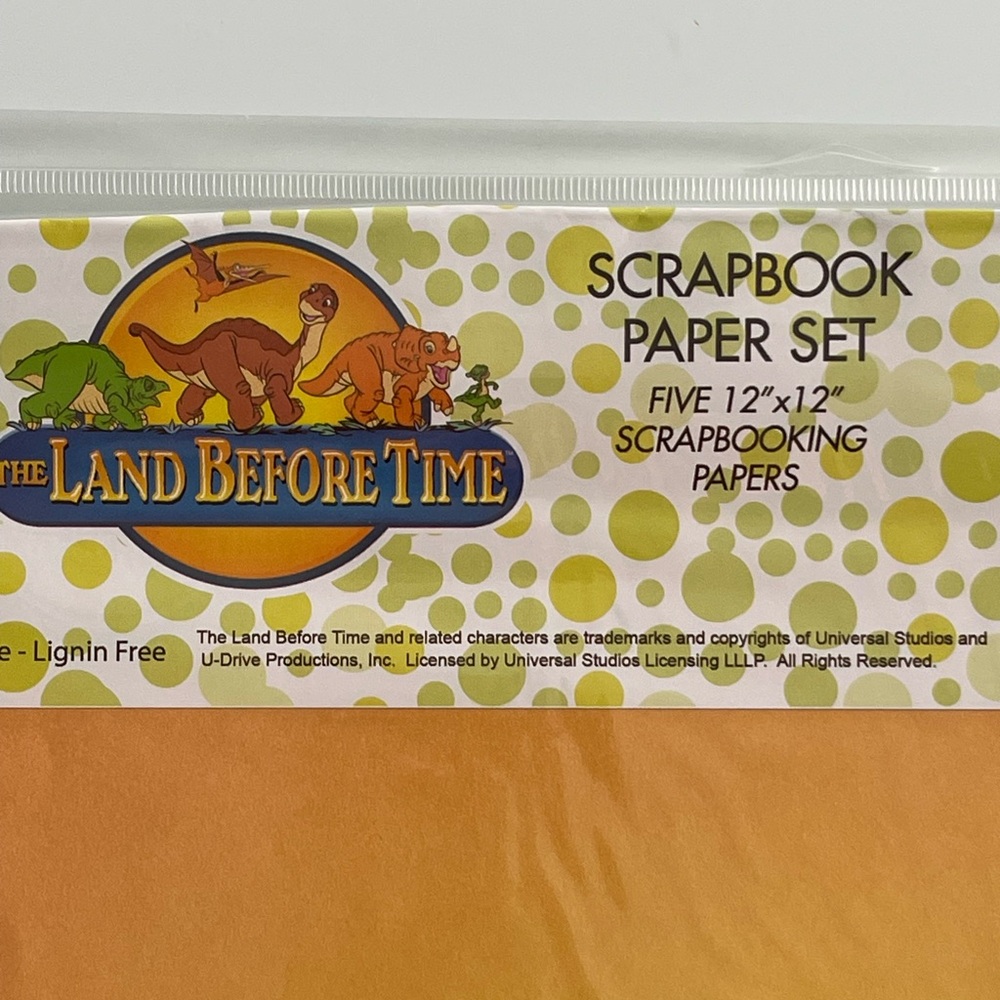 HTF NEW Blue Sky Designs Land Before Time Scrapbook Scrapbooking Papers Stickers - Picture 3 of 5